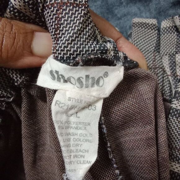 Plaid Shorts Size Large Paperbag Waist Front Pockets Transitional - Picture 8 of 8